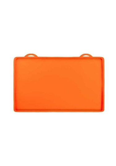 Ulzyvf Turuncu Silikon Örtü Matı, Izgara Desenli 22 İnç Blackstone Gp Turuncu