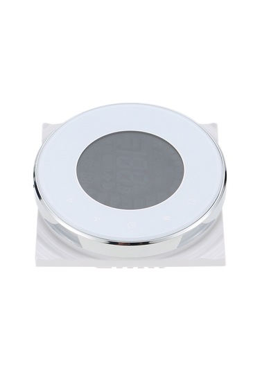 Yifomall Beyaz Dairesel Dokunmatik Ekranlı Klima Kontrol Paneli - İki Borulu Fan Koilyası Termostatı Enerji Tasarrufu, 0.5 C Hassasiyet