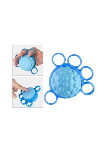 Suntek Parmak Kavrama Topu Sıkma Eğitimi Kuvvet Esneklik El Mavi