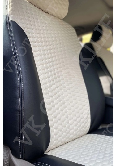 Vk Auto Volkswagen Passat B6 Araca Özel Koltuk Kılıfı Bej-siyah