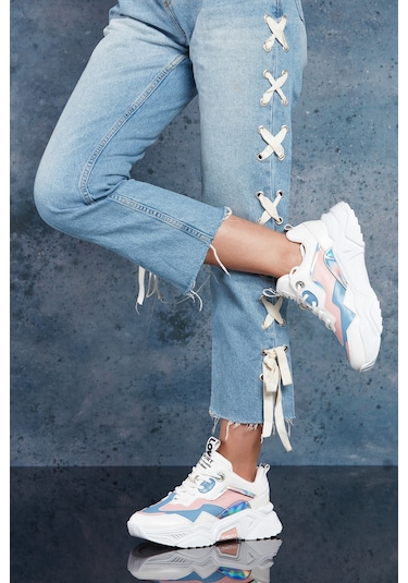 Dark Seer Ds.pmd239k2110 Sneaker 2025 Kadın Beyaz-mavi