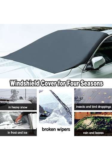 Youtek Manyetik Ön Cam Koruması Kar, Buz Ve Güneşe Karşı Tam Koruma Çoğu Araç İçin Uygun