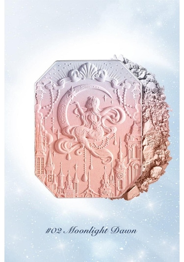 Flower Knows Moonlight Mermaid Degrade Kabartmalı Allık Paleti Allıklar 02 Moonlight Dawn