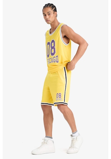 DeFactoFit Hızlı Kuruyan Standart Fit Sporcu Esnek Bantlı Paça Şort E4402AX25HSYL93