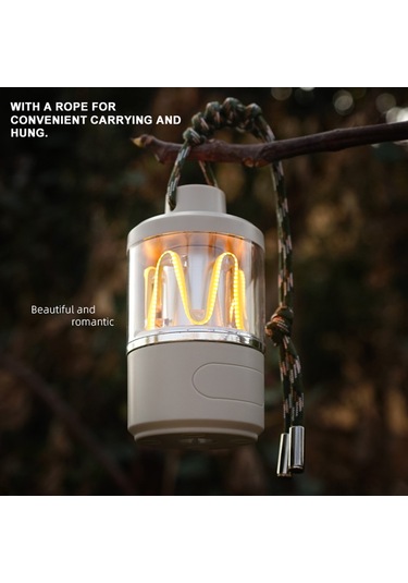 Teltree Taşınabilir Led Kamp Lambası, Usb Şarjlı, Ayarlanabilir Parlaklık, Çadır Ve Ev Kullanımı İçin Beyaz