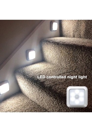 Besthome1 Hareket Sensörlü Gece Lambası, Dolap/koridor İçin, 5m Mesafe, 120 Açı, Manyetik/takma/çimento Montaj, Gümüş Kasa Isın Gümüş