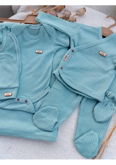 Bilge Trend Kız Erkek Bebek Natural 7 Parça Yeşil Hastane Çıkışı yeşil