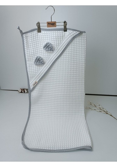 Ekru Pike Bebek Battaniyesi Doğal Organik Uyku Çift Taraflı Bebek Havlu Örtü Yenidoğan Mevsimlik Beyaz