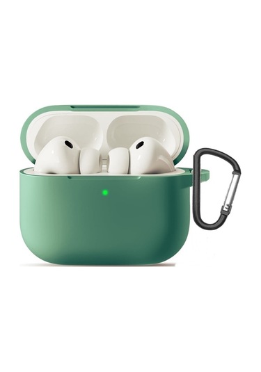 Airpods Pro 3 2025 Uyumlu Mat Silikon Kılıf 1 Kalite +kanca Haki