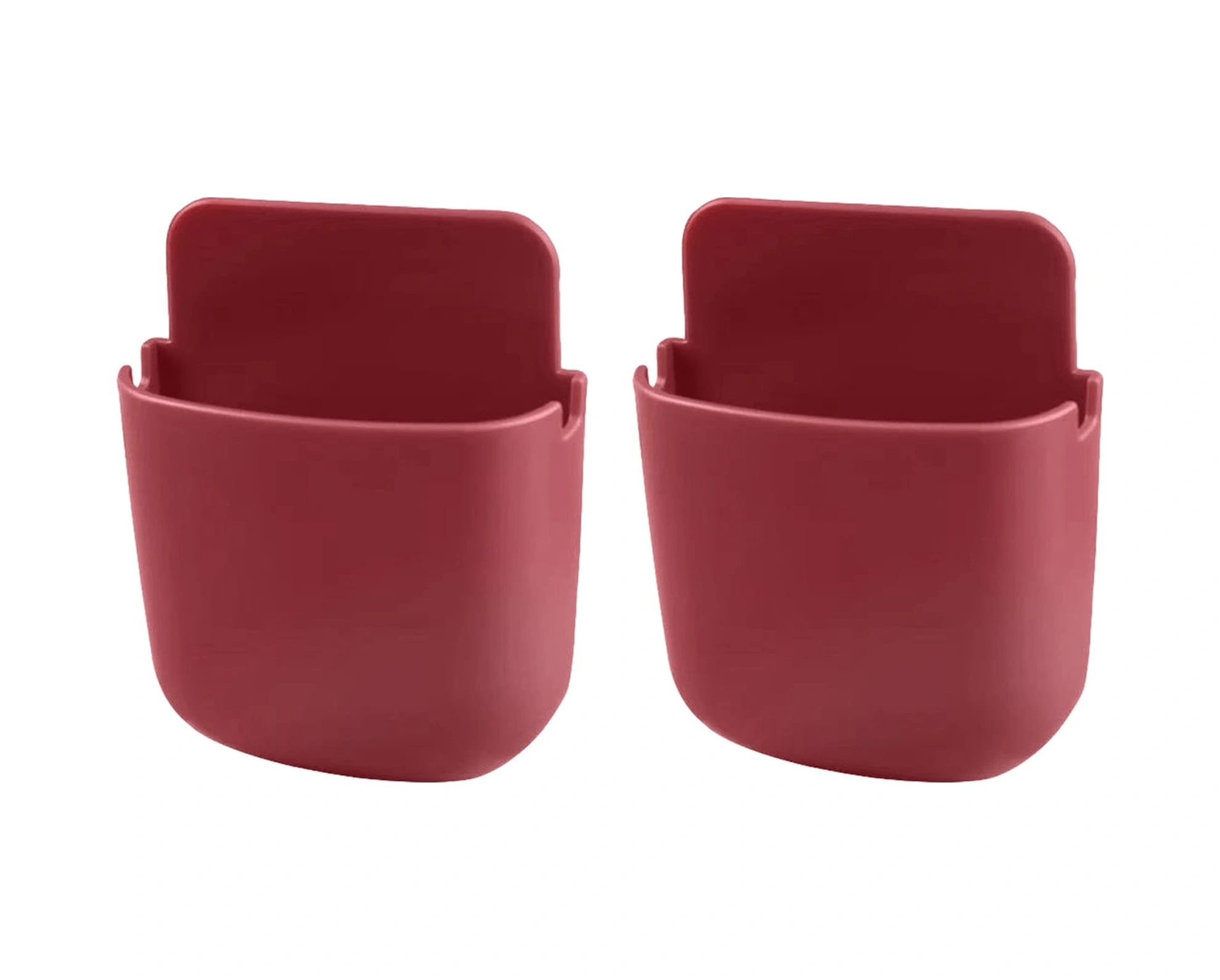 Fosenze Modern Bambu Ve Pp Malzeme Masaüstü Mendil Kutusu, Bölmeli Tasarım İle Uzaktan Kumanda, Kalem Saklama, Dürtmeye Dayanıklı Alti Kırmızı