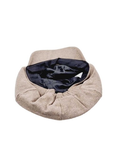 Uniquetrenders Kadın Arkadan Lastikli Kışlık Baretta Şapka Taş Rengi Taş