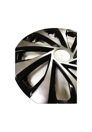Volvo S40 Uyumlu 15 Inç Piano Black Siyah Gri Jant Kapağı 4 Adet Set