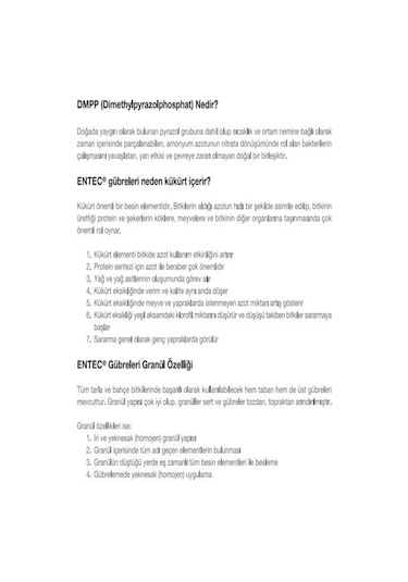 Entec 25 - 15 Yeşil Gübre 1 KG. Yavaş SalınıMLı Gübre. Akıllı Gü