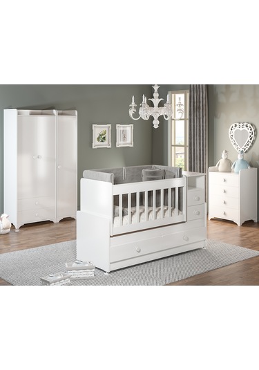 Patiko Sw 704a Büyüyebilen Bebek Odası Takımı Beyaz