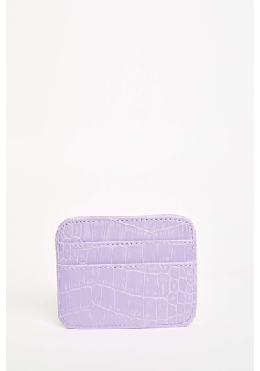 Defacto Kadın Suni Deri Croco Kartlık W2526AZNSPR46 Mor