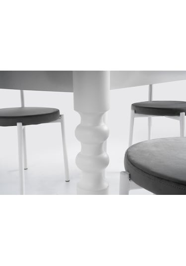 Cunda Beta Mutfak Masası Sandalye Takımı 70x110 Beyaz