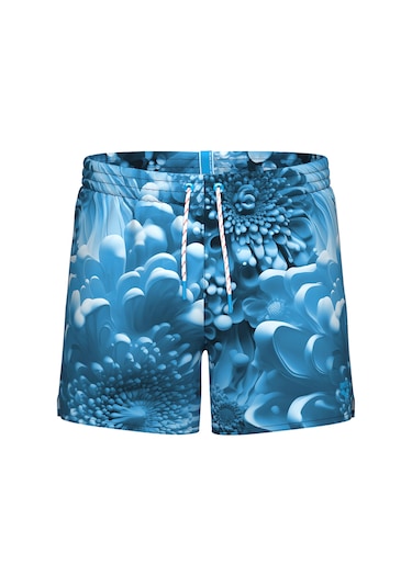 Arena Water Prints Beach Erkek Mavi Deniz Şortu 007159720 Mavi