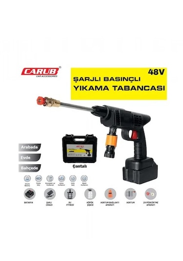 Carub Basınçlı Şarjlı Oto Yıkama Tabancası En Uygun  1 Adet