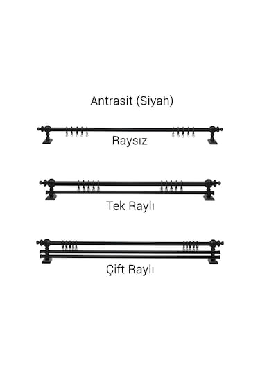 Perdejim Ahşap Rustik Perde Askısı - Rustik Borusu - Raylı Ve Raysız