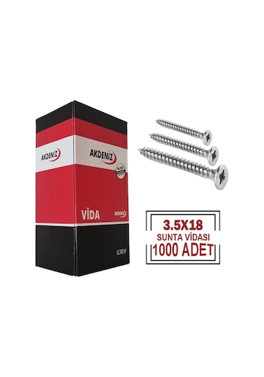 Akdeniz Sunta Vidası 3,5x18 1000 Adet