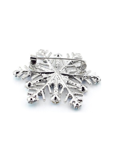 Solfera Kar Tanesi Renkli Zirkon Taşlı Kristal Kış Tema Yaka İğnesi Broş Rz166