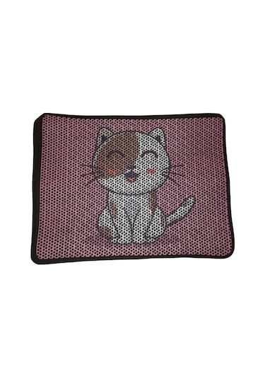 Nanbell Büyük Elekli Çift Katlı Kedi Kumu Paspası 75x59 Cm Desenli No:11