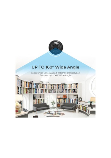 Springsun X5 Mini Wifi Gözetleme Kamerası - 1080p Full Hd, Gece Görüşü, Hareket Algılama, 160 Geniş Açı, Ev Ofis Depo İçin Kablosuz Uzak İzleme