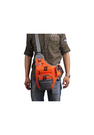 Xindoker Oranj Su Geçirmez Kumaş Balıkçılık Çantası - Çok Amaçlı, Bölmeli Ve Dayanıklı - Olta Gereçlerini Taşıma