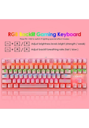 K550 Mavi Switch Mekanik Klavye-87 Tuş Tkl