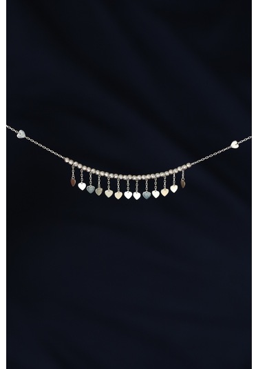 Yenigün Kuyumculuk 14 Ayar Altın Dorika Dizili Kalp Sallantılı Halhal Hll30032