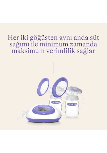 Lansinoh 2'si 1 Arada Çiftli Elektrikli Göğüs Pompası