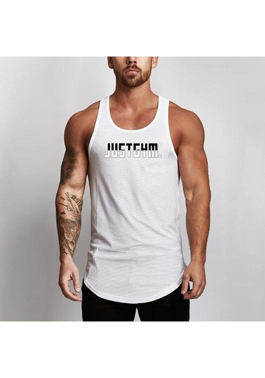 Beyaz Muscleguys Yaz Erkek Kolsuz Fitness Yeleği Antrenman Koşu Sporları Rahat Nefes Alabilen Atlet Üstleri Beyaz Beyaz Muscleguys Yaz Erkek Kolsuz Fitness Yeleği Antrenman Koşu Sporları Rahat Nefes Alabilen Atlet Üstleri Beyaz