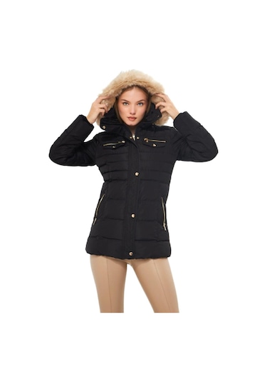 Kadın Büyük Beden Spor Kapüşonlu Mont M5303 Bgl-st03228 001