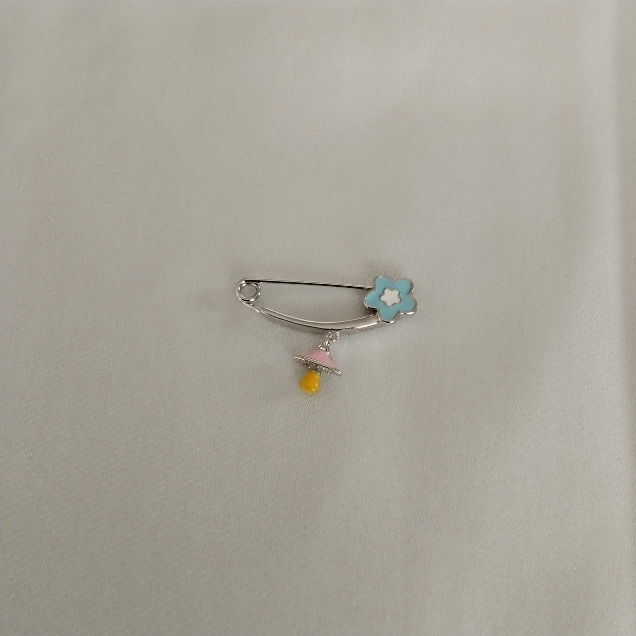 925 Gümüş Çocuk/bebek Yaka İğnesi Model 3 Gümüş