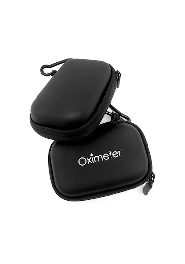 Padalink Eve Materyalli Spo2 Cihazı Kılıfı - Su Geçirmez, Şok Proof, Cep Boyutunda, Çantaya Takılabilir, Ağızlı Cep İçerikli Siyah