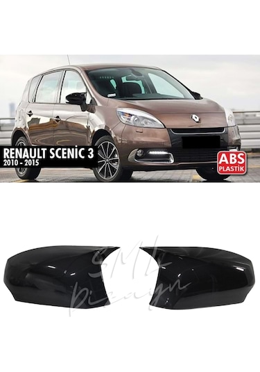 Renault Scenic 3 2010-2015 Batman-Yarasa Ayna Kapağı Piano Black