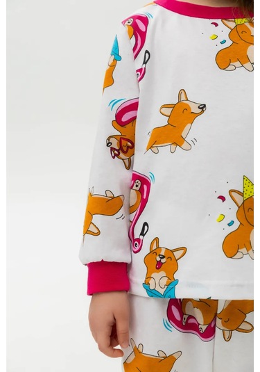 Optovıckoff Kız Çocukları İçin Köpekli Pijama 268662663 Pembe