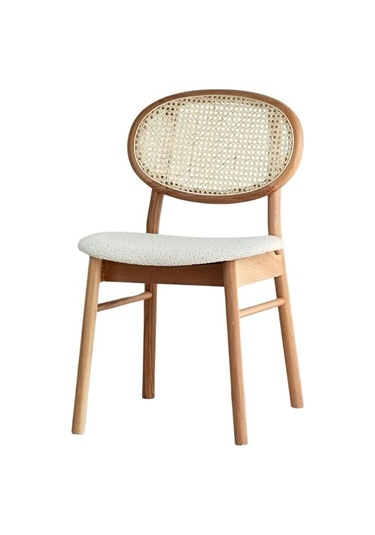 Bergama İskandinav Natural Ahşap Masa Sandalye Takımı 90x90 Natural