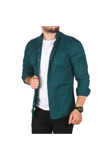 Deepsea Erkek Yeşil Büyük Beden Pamuklu Likralı Spor Gömlek Dar Kalıp, Çıt Çıt Kapamalı 2500423 Yeşil Deepsea Erkek Yeşil Büyük Beden Pamuklu Likralı Spor Gömlek Dar Kalıp, Çıt Çıt Kapamalı 2500423 Yeşil