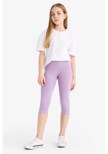 DeFacto Kız Çocuk Midi Tayt B5656A825SMPR254 Mor
