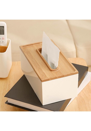 Homyl Mendil Tutucu Modern Dekorasyon Sehpa Için Kağıt Kutusu Beyaz