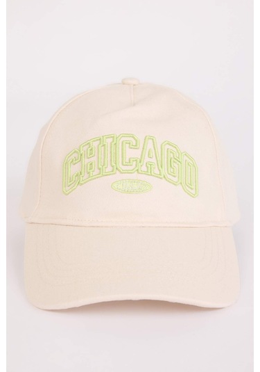 DeFacto Kız Çocuk Nakışlı Pamuklu Cap Şapka D8432A825SMBG286