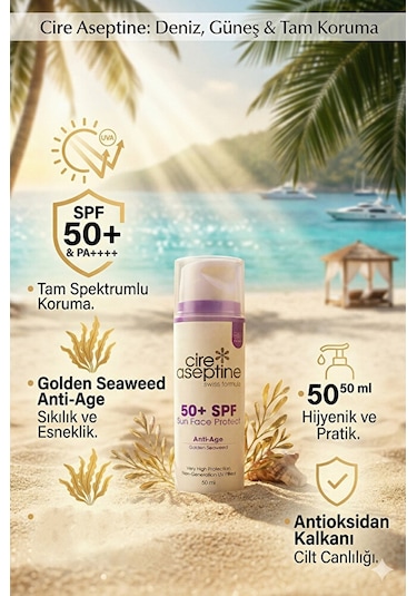 Günes Koruyucu Anti -age Yüz Kremi Spf 50+ Sun Face Protect 50 Ml