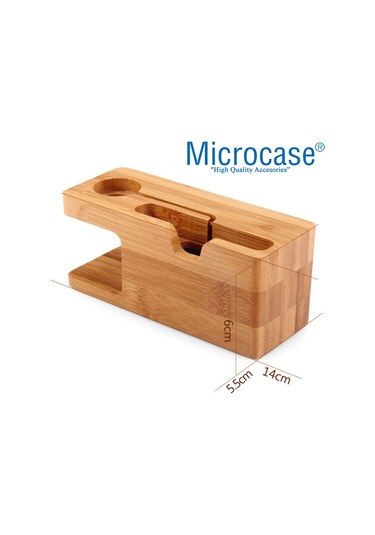 Microcase Watch ve iPhone Uyumlu Bambu Dock Şarj Standı Bd101
