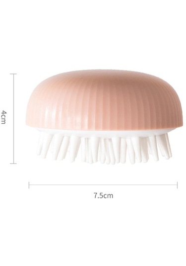 Suntek El Saç Derisi Masaj Şampuan Fırça Yetişkinler Pembe