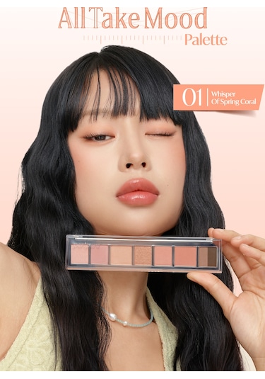 Peripera All Take Mood Palette 001 Whisperof Spring Coral