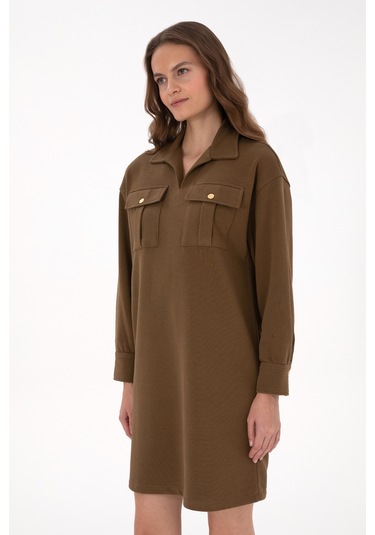U.s. Polo Assn. Kadın Haki Elbise Örme 50318191-vr027 Haki