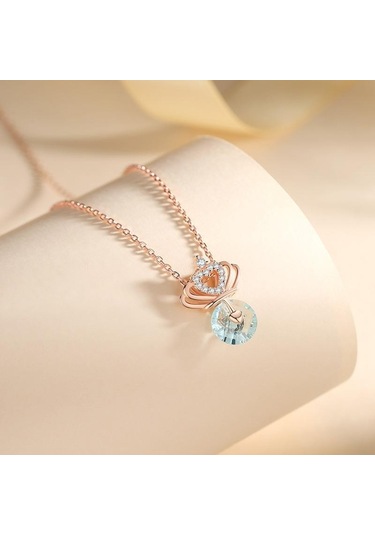 Tancise 925 Ayar Gümüş Klasik Kadın Kolye Kolye Zirkon Moda Hediye