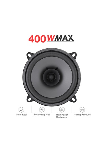 Neevoyu 5 İnç 400w Otomobil Hoparlörü - Ts-501, Gümüş+metal, 60hz-20khz, 93db Hassasiyetli