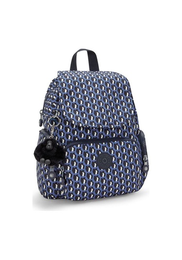 Kıplıng City Zip Mini Küçük Boy Sırt Çantası Desenli 3d K Blue Çok Renkli